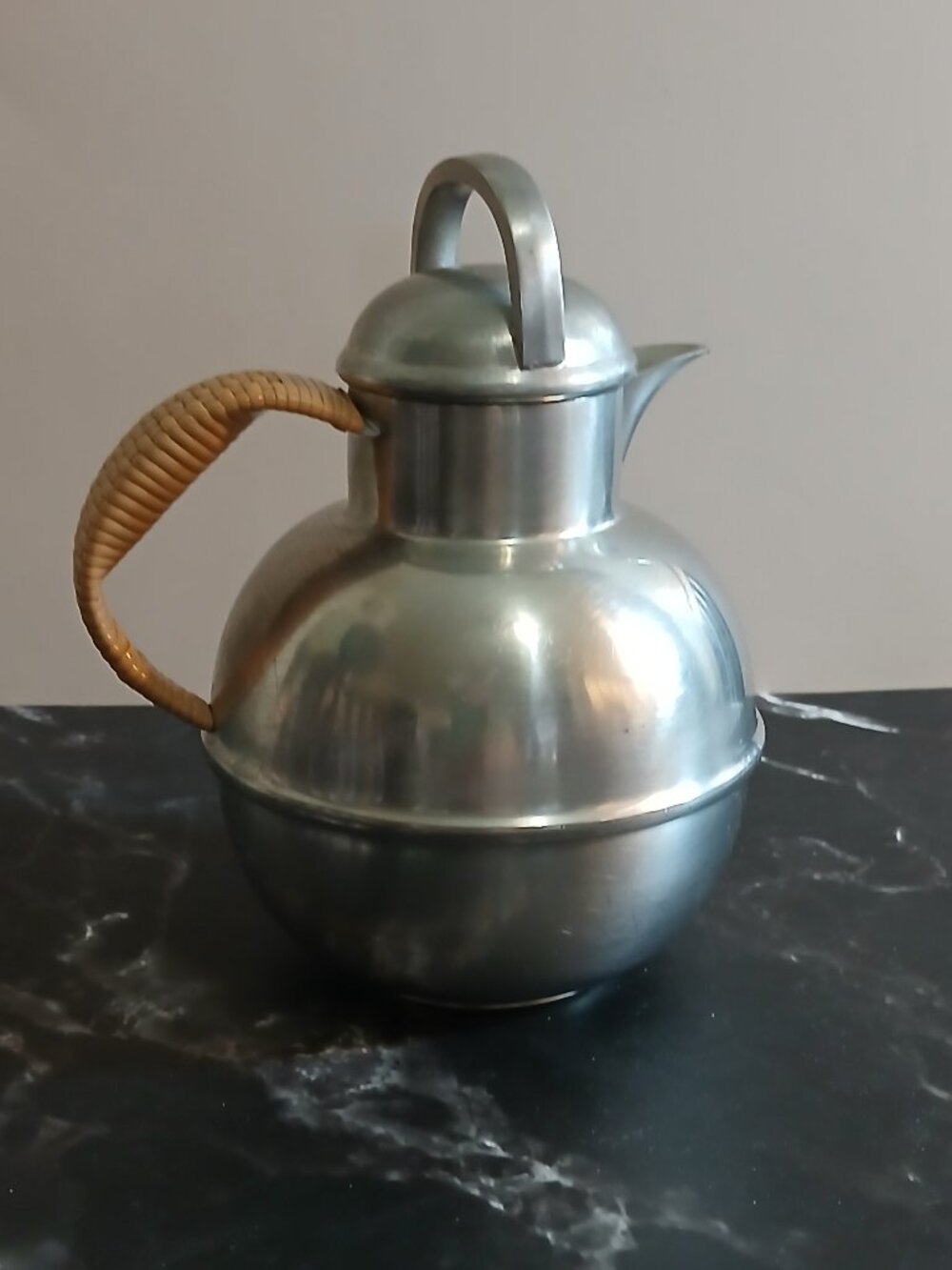 Mid-Century International Pewter "Guernsey" Hot Water Pitcher/Teapot